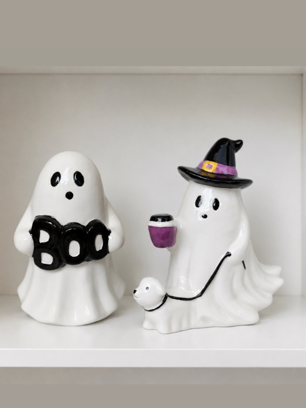 ALDI Boo Ghost and Ghost Witch walking Dog  Set